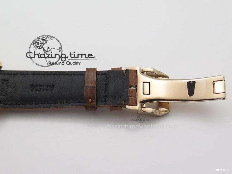 MIROTIME 0131 Youthful Pilot Chrono RG 3878 Gray Dial on Light Brown Leather Strap A 7394